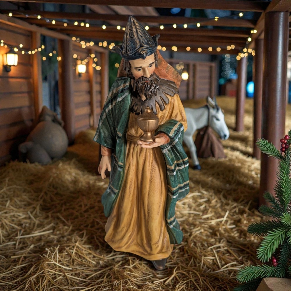 1999Grandeur‎ Noel Nativity Wiseman King Replacement Hand Painted Xmas N0094